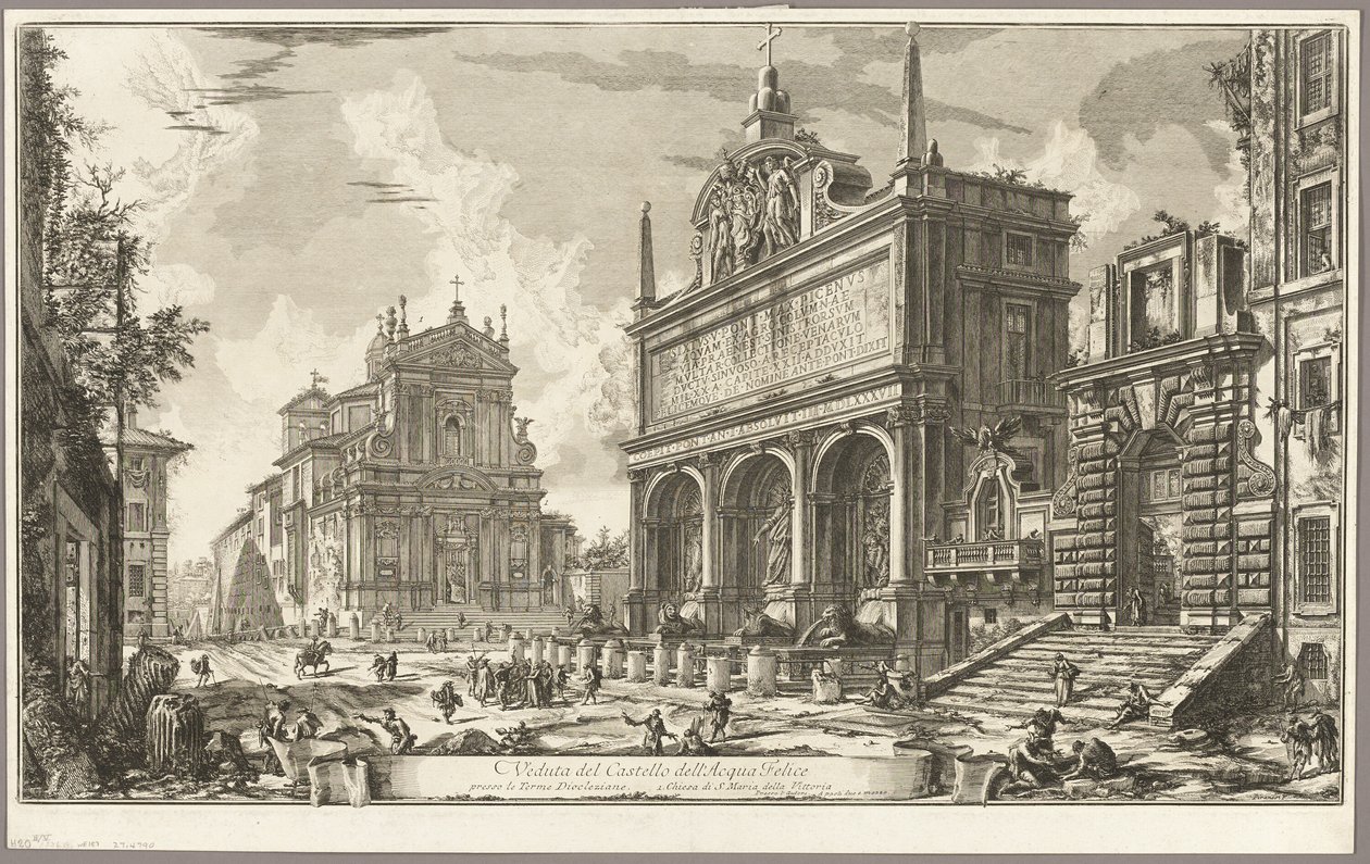 Ansicht der Quelle der Acqua Felice, aus Ansichten von Rom von Giovanni Battista Piranesi