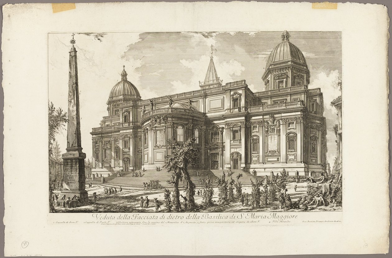 Ansicht des Hintereingangs der Basilika S. Maria Maggiore, aus Ansichten von Rom von Giovanni Battista Piranesi