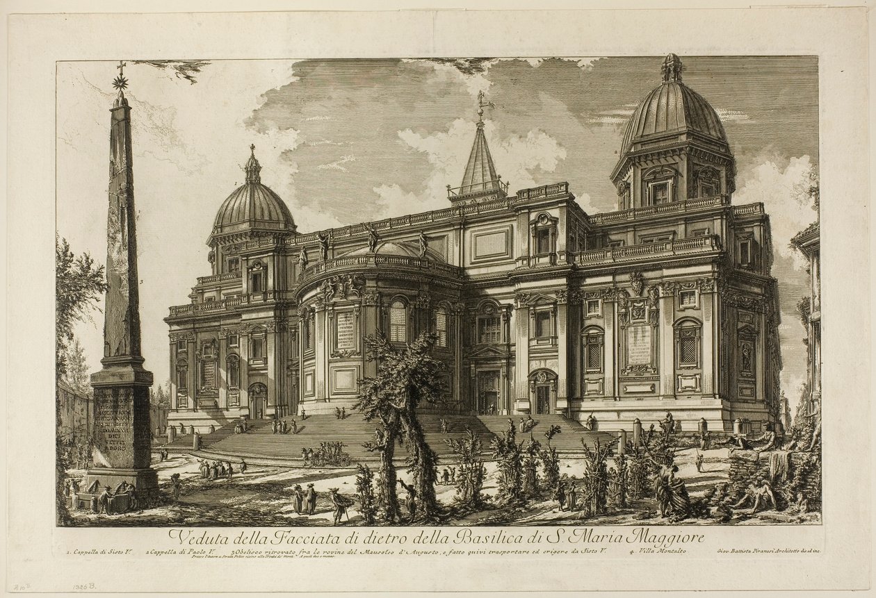 Ansicht des Hintereingangs der Basilika S. Maria Maggiore, aus Ansichten von Rom von Giovanni-Battista Piranesi