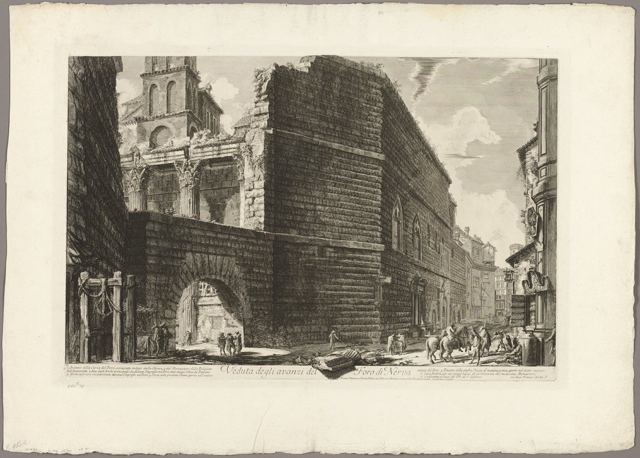 Ansicht der Überreste des Forums von Nerva, aus Ansichten von Rom von Giovanni Battista Piranesi