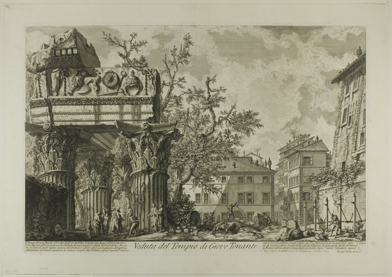 Ansicht des Tempels des Jupiter Tonans [Jupiter der Donnerer], aus Ansichten von Rom von Giovanni Battista Piranesi