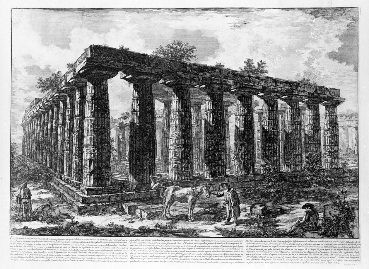 Ansicht der Tempel von Paestum von Giovanni Battista Piranesi