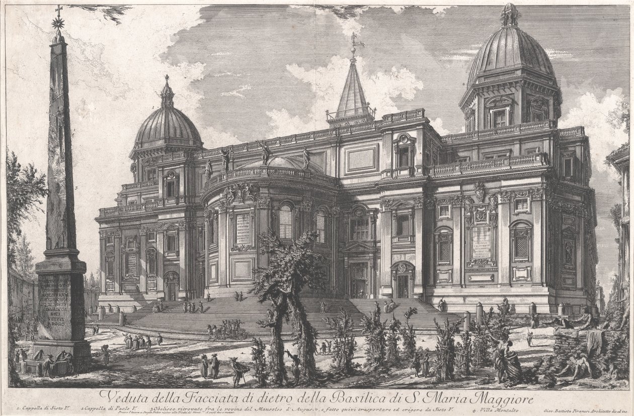 Ansicht des Hintereingangs der Basilika S. Maria Maggiore, ca. 1760-1778 (Radierung) von Giovanni Battista Piranesi