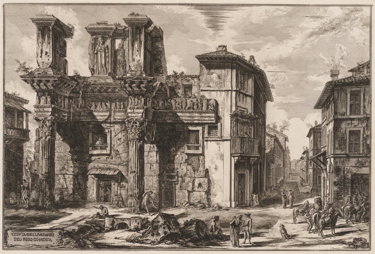 Ansichten von Rom: Forum von Nerva von Giovanni Battista Piranesi
