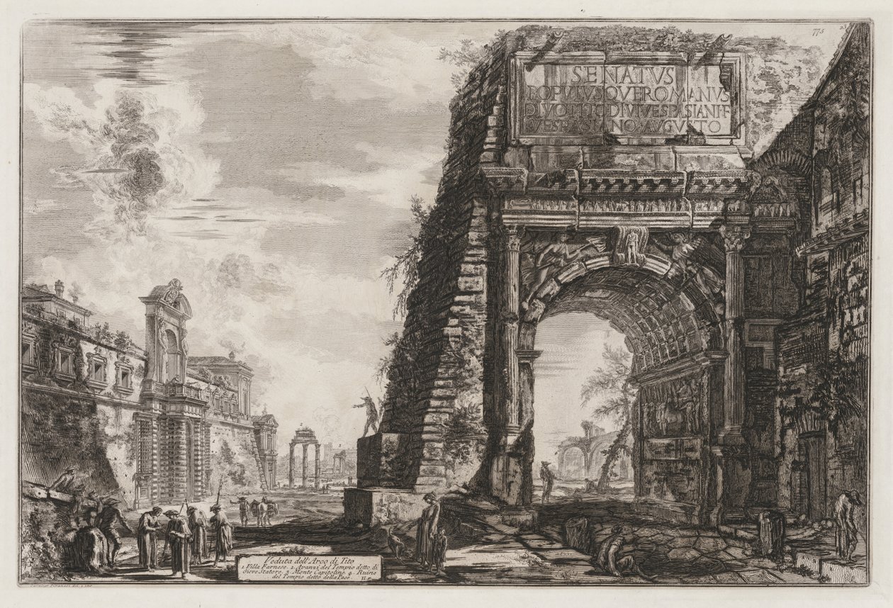 Ansichten von Rom: Der Titusbogen von Giovanni Battista Piranesi