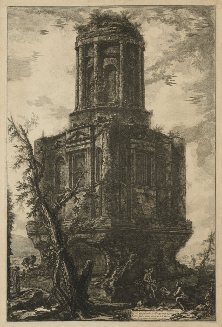 Ansichten von Rom: Das Grab, genannt La Connocchia, 1776 von Giovanni Battista Piranesi