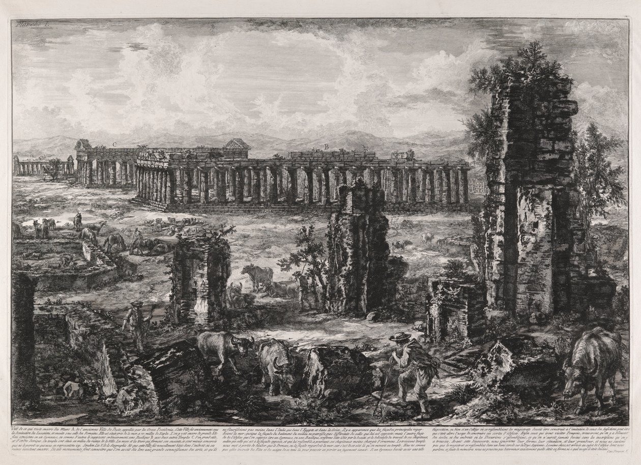 Ansicht der verbleibenden Mauern A. de l von Giovanni-Battista Piranesi