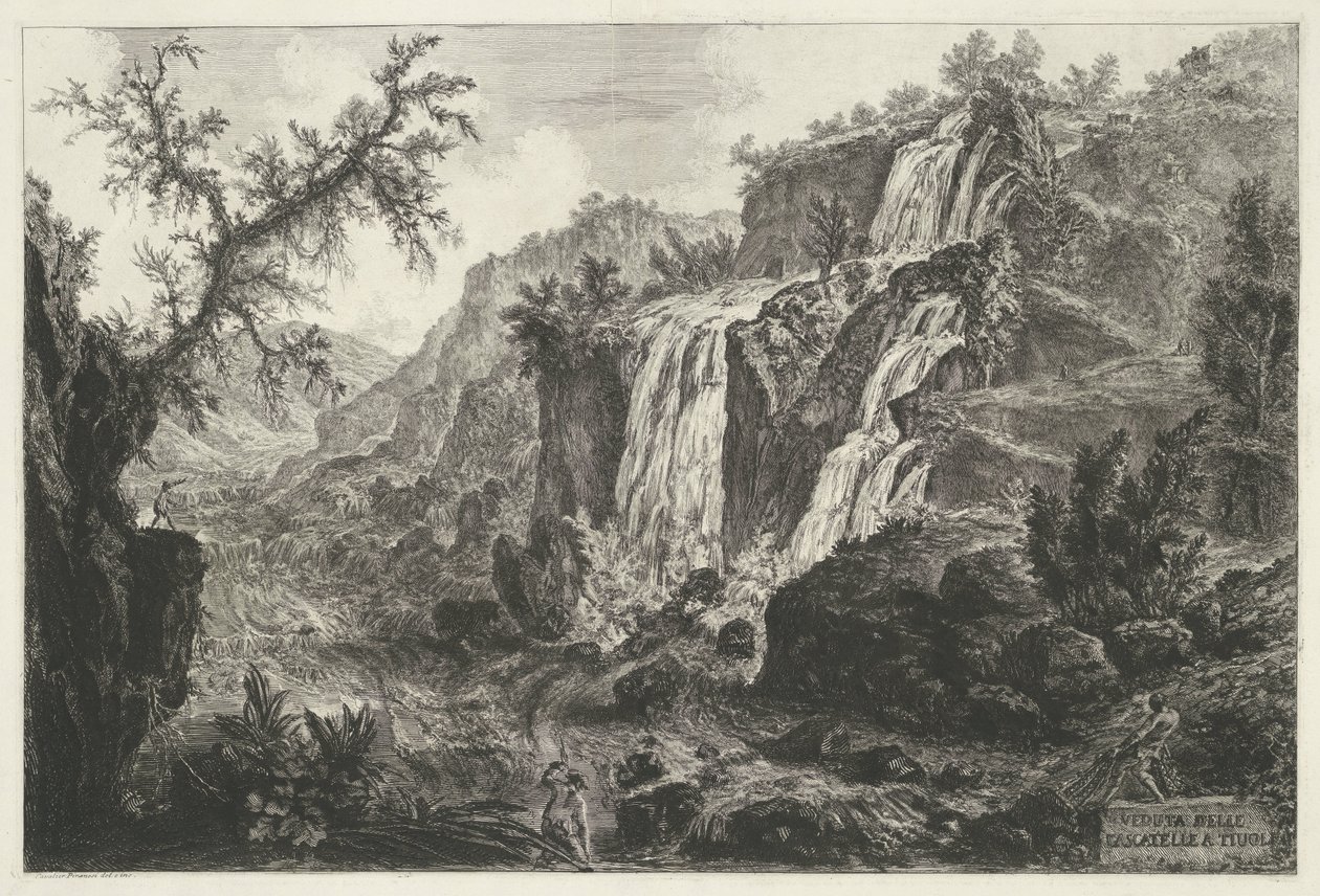Wasserfälle in Tivoli von Giovanni Battista Piranesi
