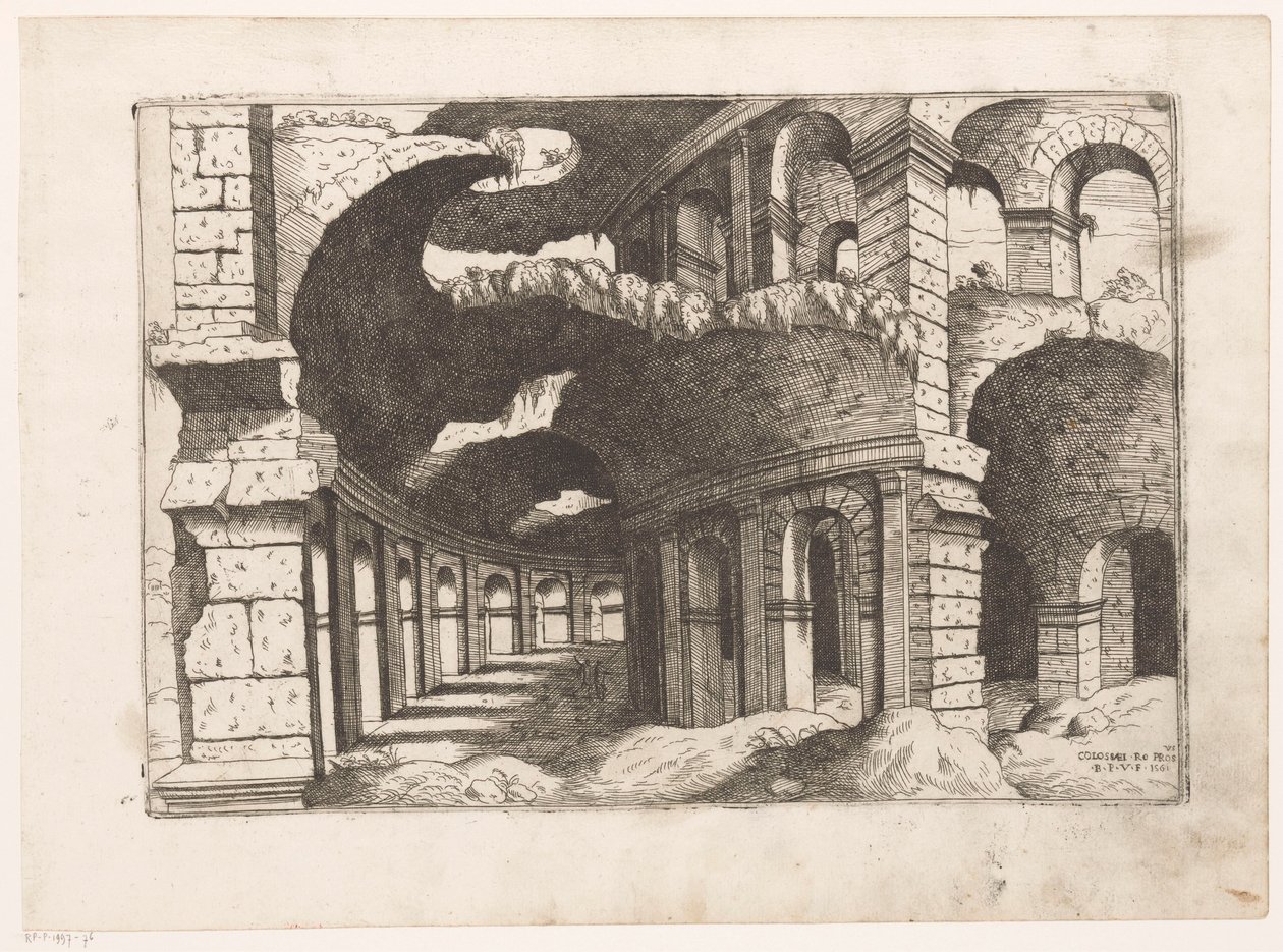 Ansicht des Kolosseums in Rom von Giovanni Battista Pittoni (I)