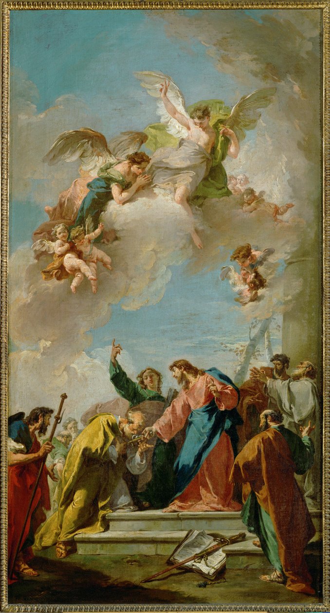 Christus übergibt die Schlüssel an Sankt Peter von Giovanni Battista Pittoni