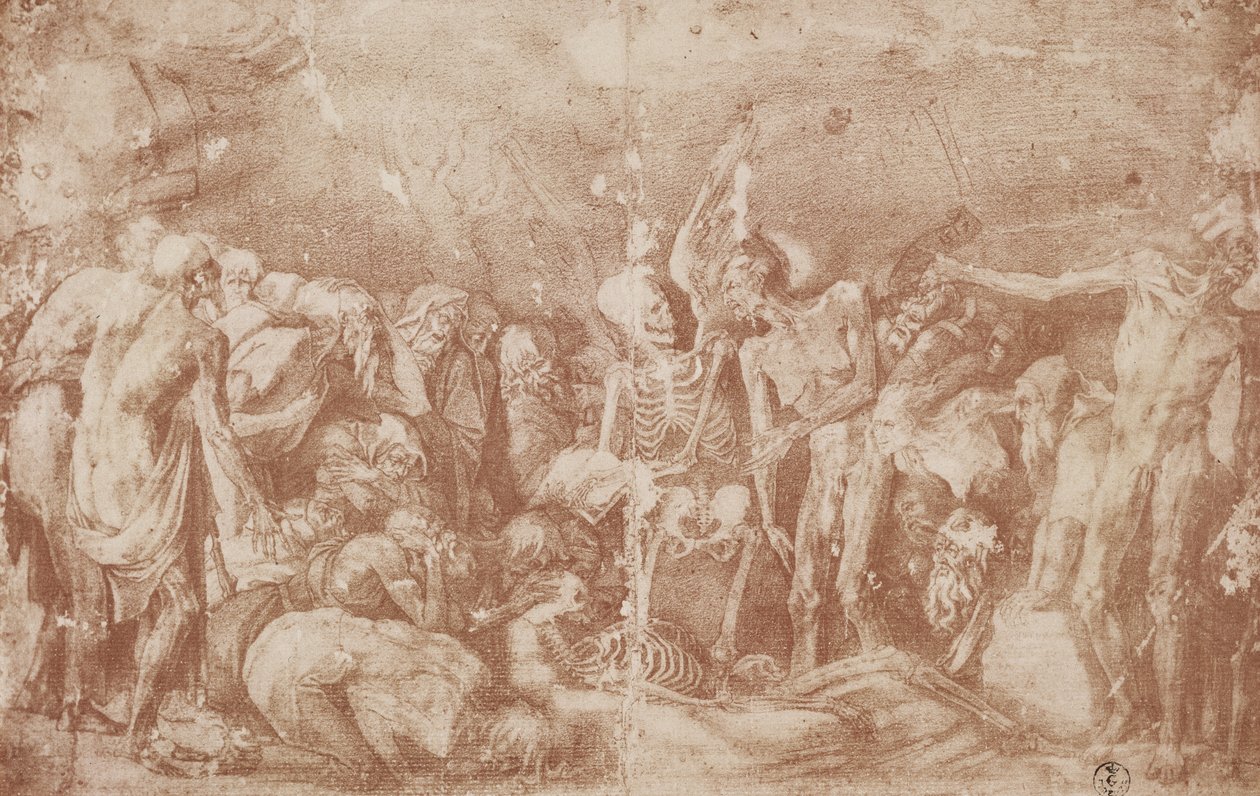 Studie der Lebenden und Toten versammelt von Giovanni Battista Rosso Fiorentino