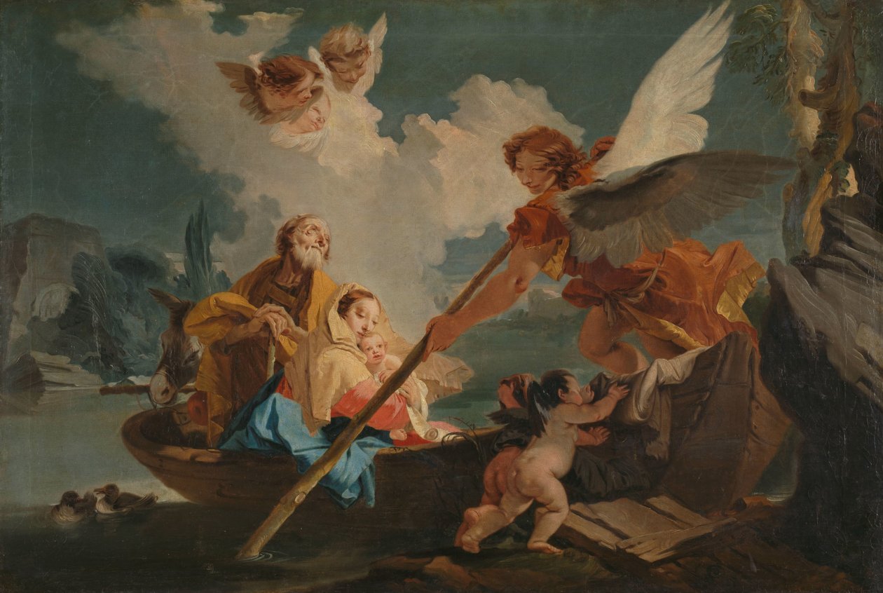 Flucht nach Ägypten von Giovanni Battista Tiepolo (follower of)