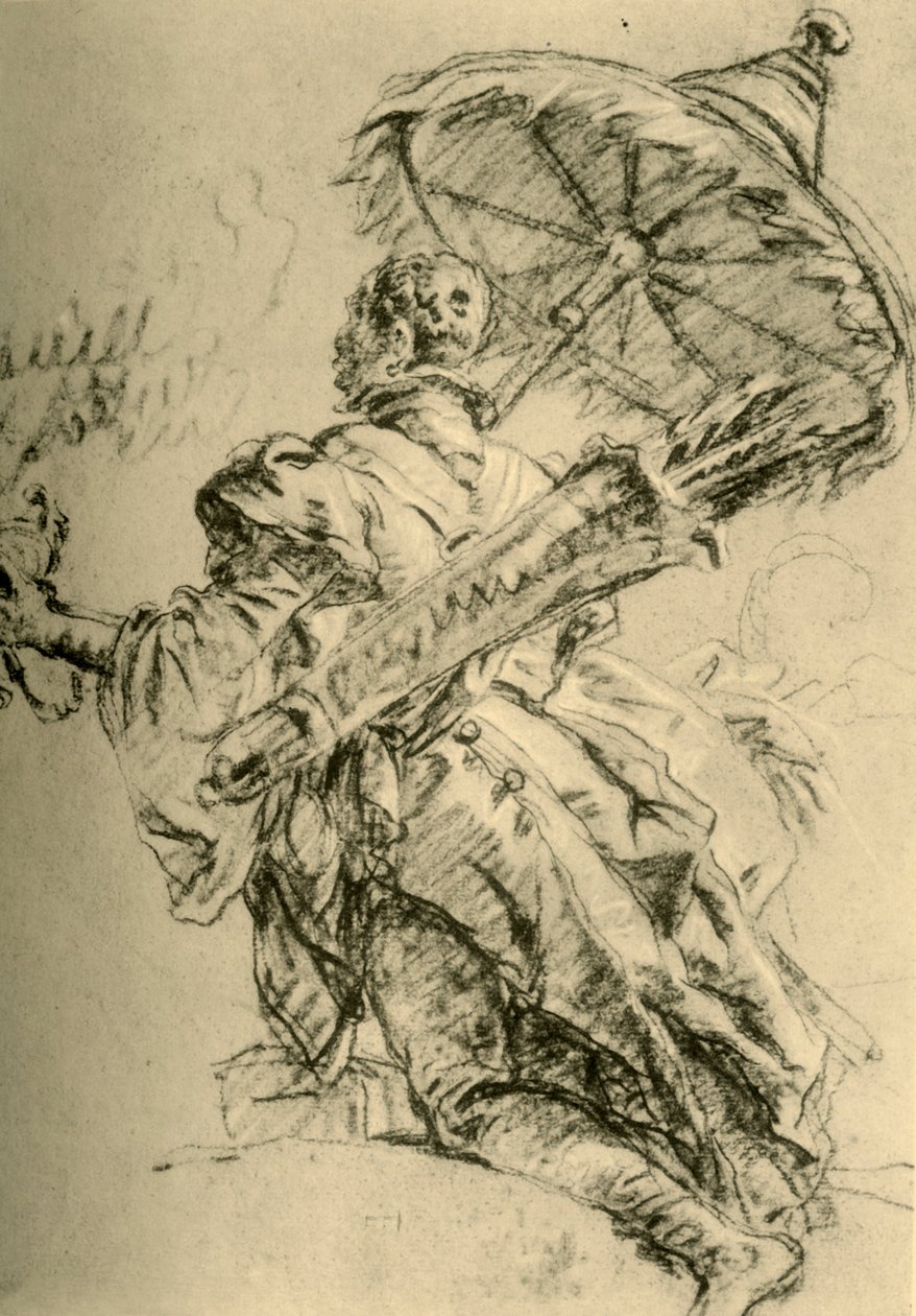 Ein Maure mit Köcher und Sonnenschirm, 1752, 1928 von Giovanni Battista Tiepolo