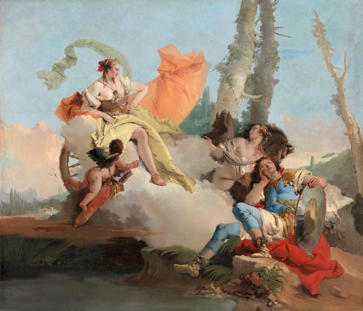 Armida begegnet dem schlafenden Rinaldo von Giovanni-Battista Tiepolo