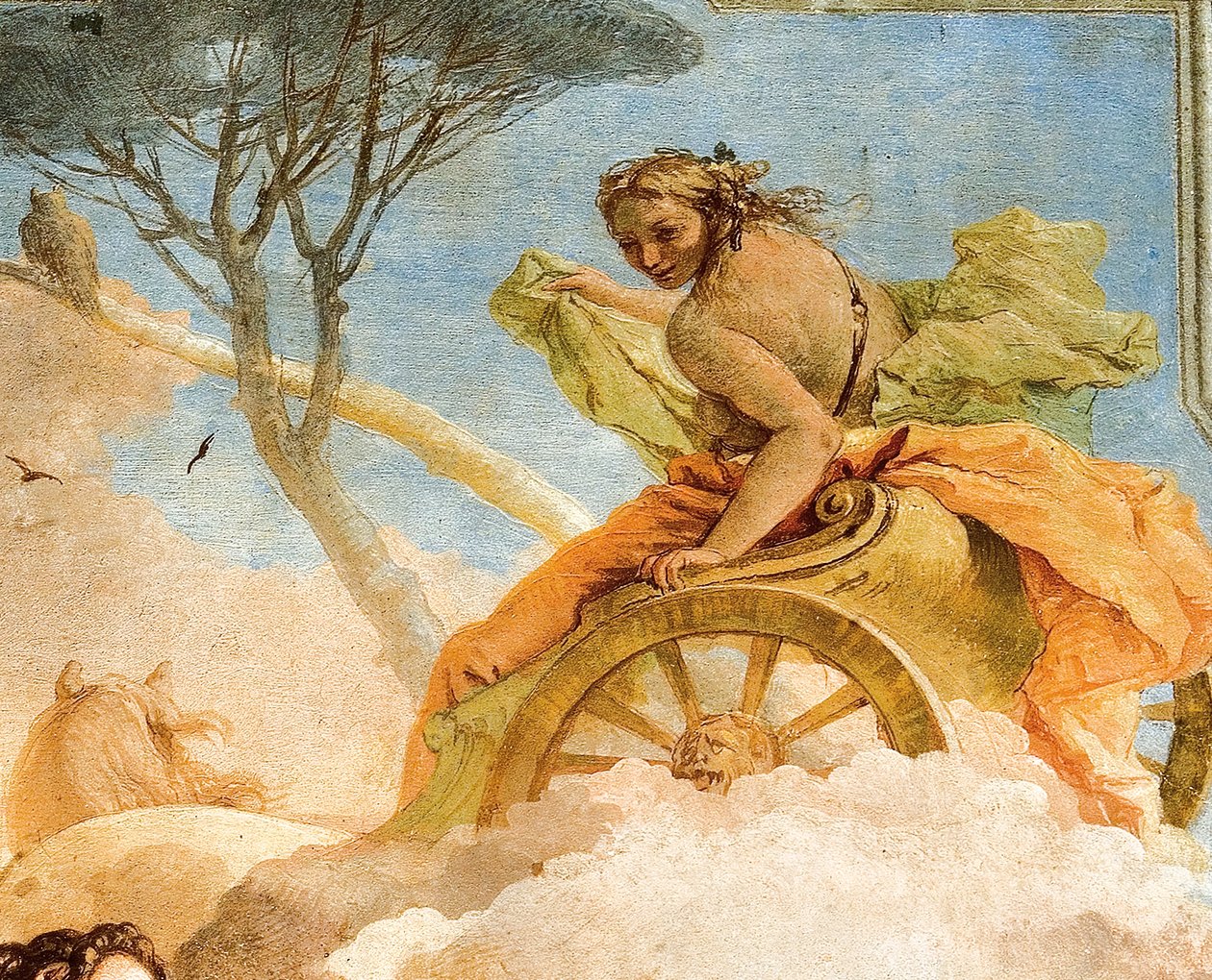 Detail von Armida, aus Armida entführt den schlafenden Rinaldo, aus dem Raum des Befreiten Jerusalem in der Palazzina von Giovanni Battista Tiepolo