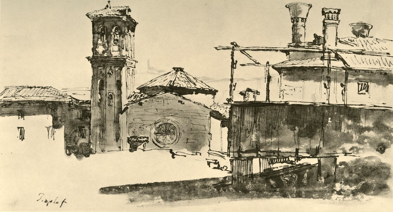 Gruppe von Gebäuden, Mitte 18. Jahrhundert, 1928 von Giovanni Battista Tiepolo