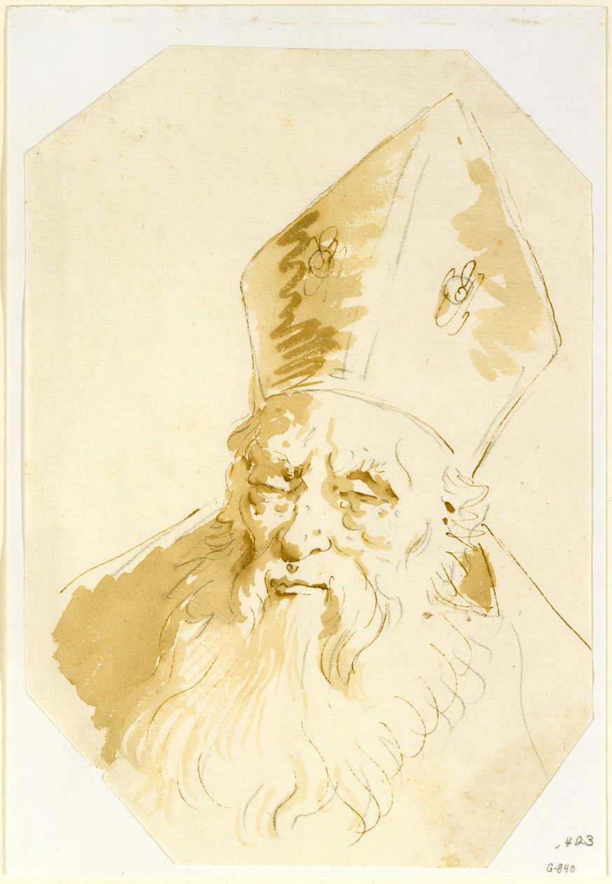 Kopf eines Bischofs von Giovanni Battista Tiepolo