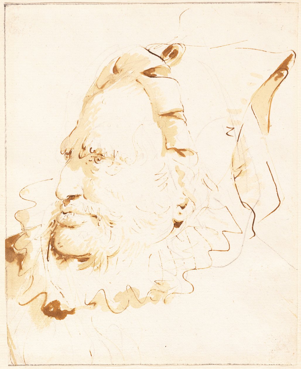 Kopf eines Magiers von Giovanni-Battista Tiepolo