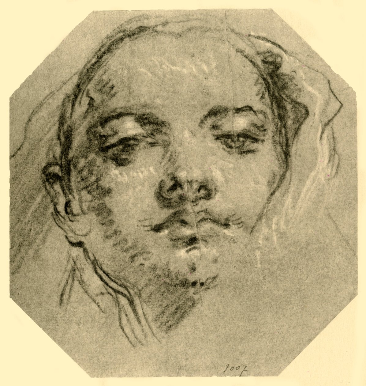 Kopf einer Frau, ca. 1739-ca. 1744, 1928 von Giovanni Battista Tiepolo