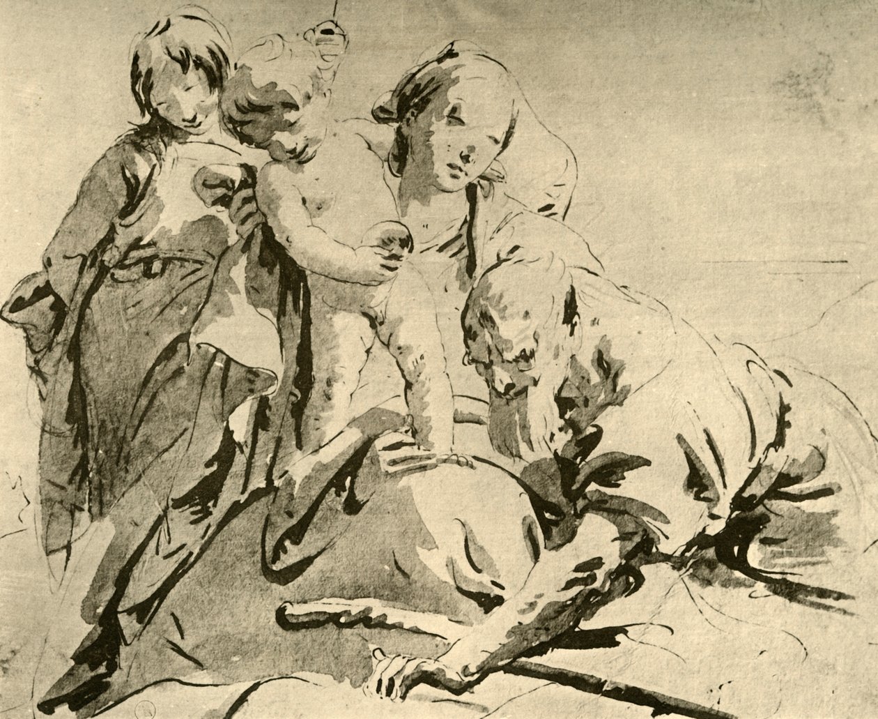 Heilige Familie von Giovanni-Battista Tiepolo