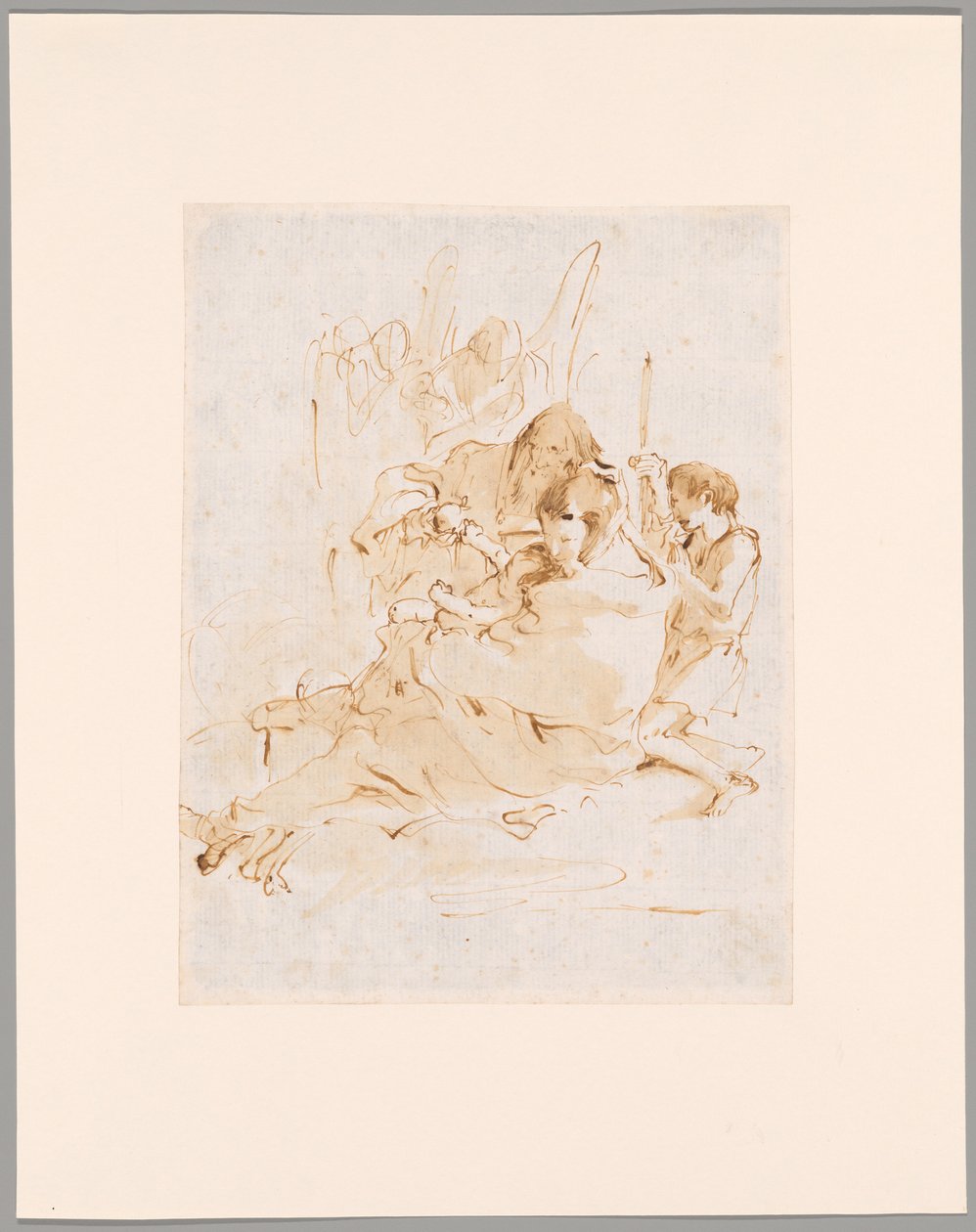 Heilige Familie mit St. Johannes und zwei Engeln von Giovanni Battista Tiepolo