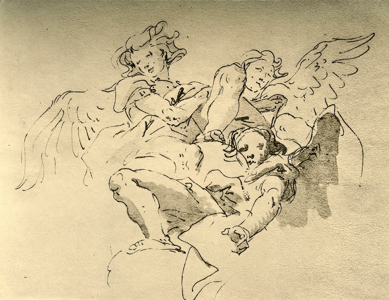 Schwebende Engel von Giovanni-Battista Tiepolo