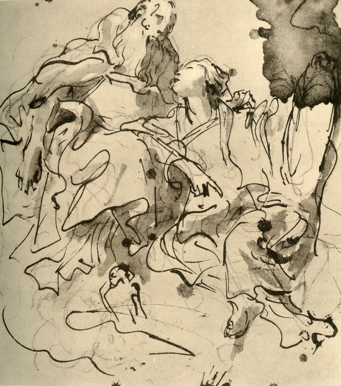Alter Mann und junge Frau, 1761, 1928 von Giovanni Battista Tiepolo