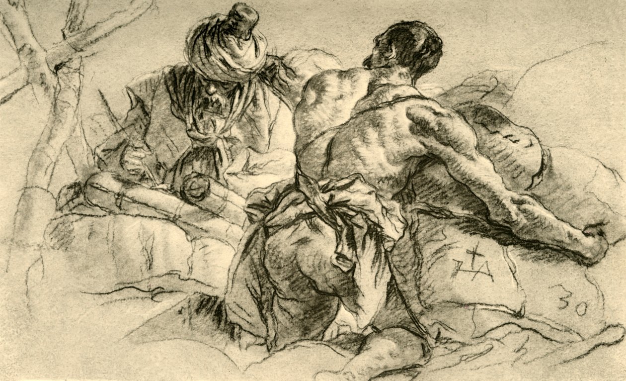 Orientalische Händler mit Ballen von Waren, 1753, 1928 von Giovanni Battista Tiepolo