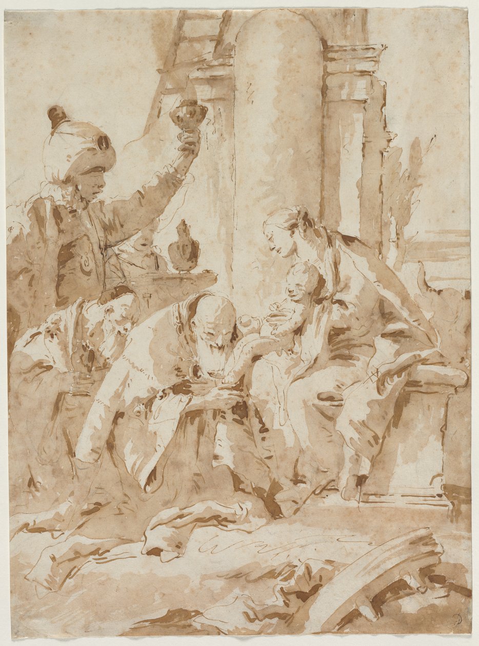 Die Anbetung der Könige, ca. 1740 von Giovanni Battista Tiepolo
