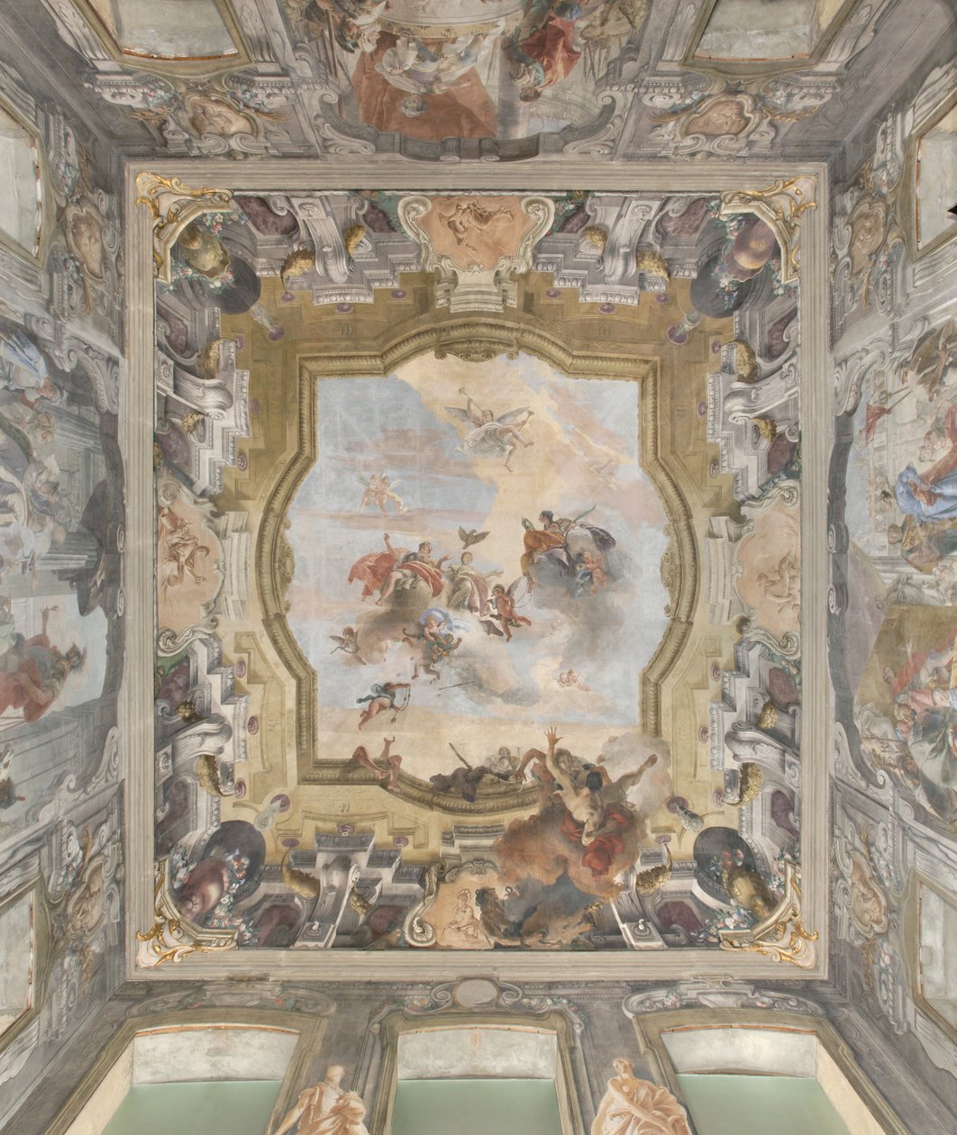 Der Fall der Dämonen, Geschichten von Scipio, Detail, 1731 (Detail) von Giovanni Battista Tiepolo