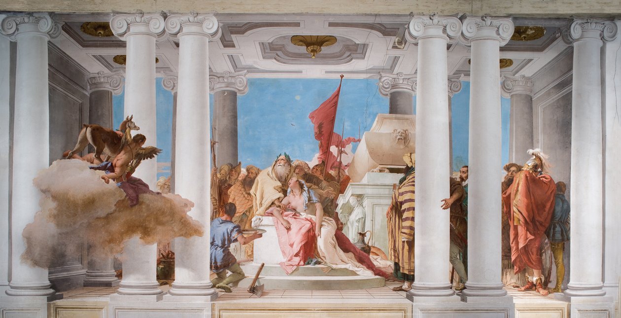 Das Opfer der Iphigenie, aus der Eingangshalle in der Palazzina, 1757 von Giovanni Battista Tiepolo