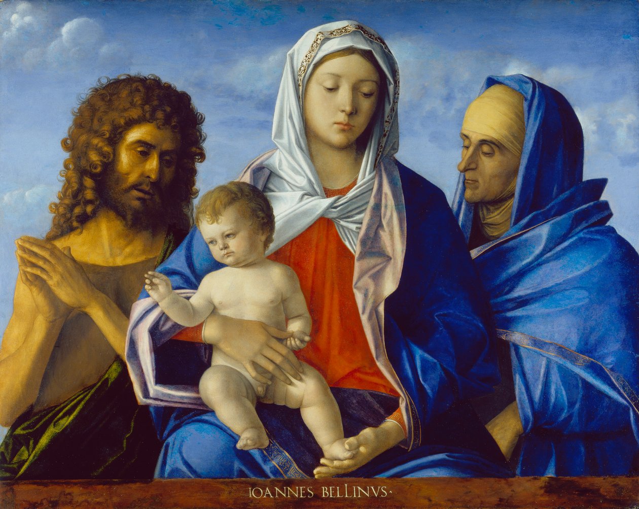 Madonna und Kind mit den Heiligen Johannes dem Täufer und Elisabeth von Giovanni Bellini