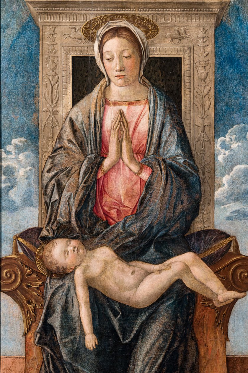 Madonna mit schlafendem Kind, von Giovanni Bellini, ca. 1470 von Giovanni Bellini