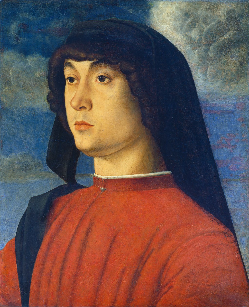 Porträt eines jungen Mannes in Rot von Giovanni Bellini