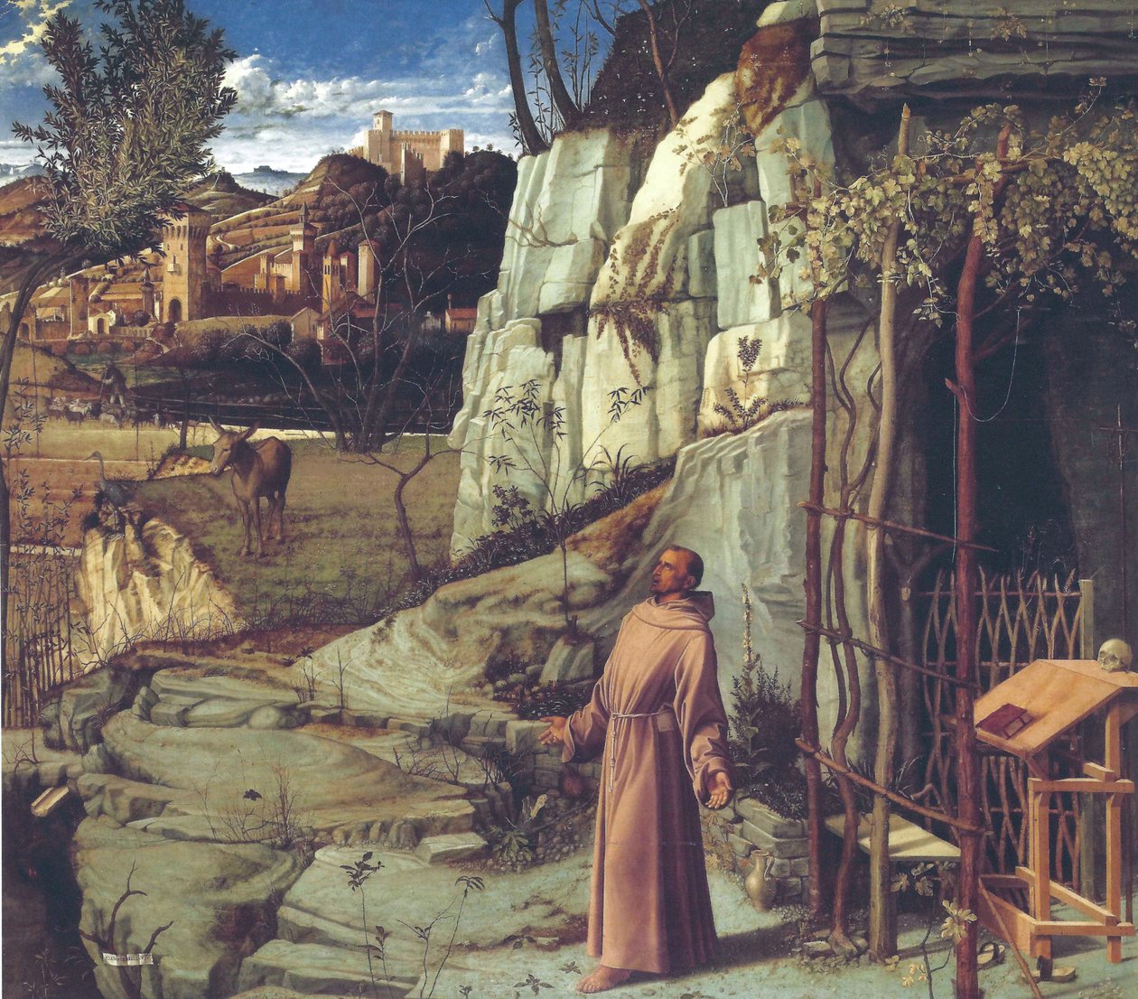 Der heilige Franziskus in der Wüste (Der heilige Franziskus in Ekstase) von Giovanni Bellini