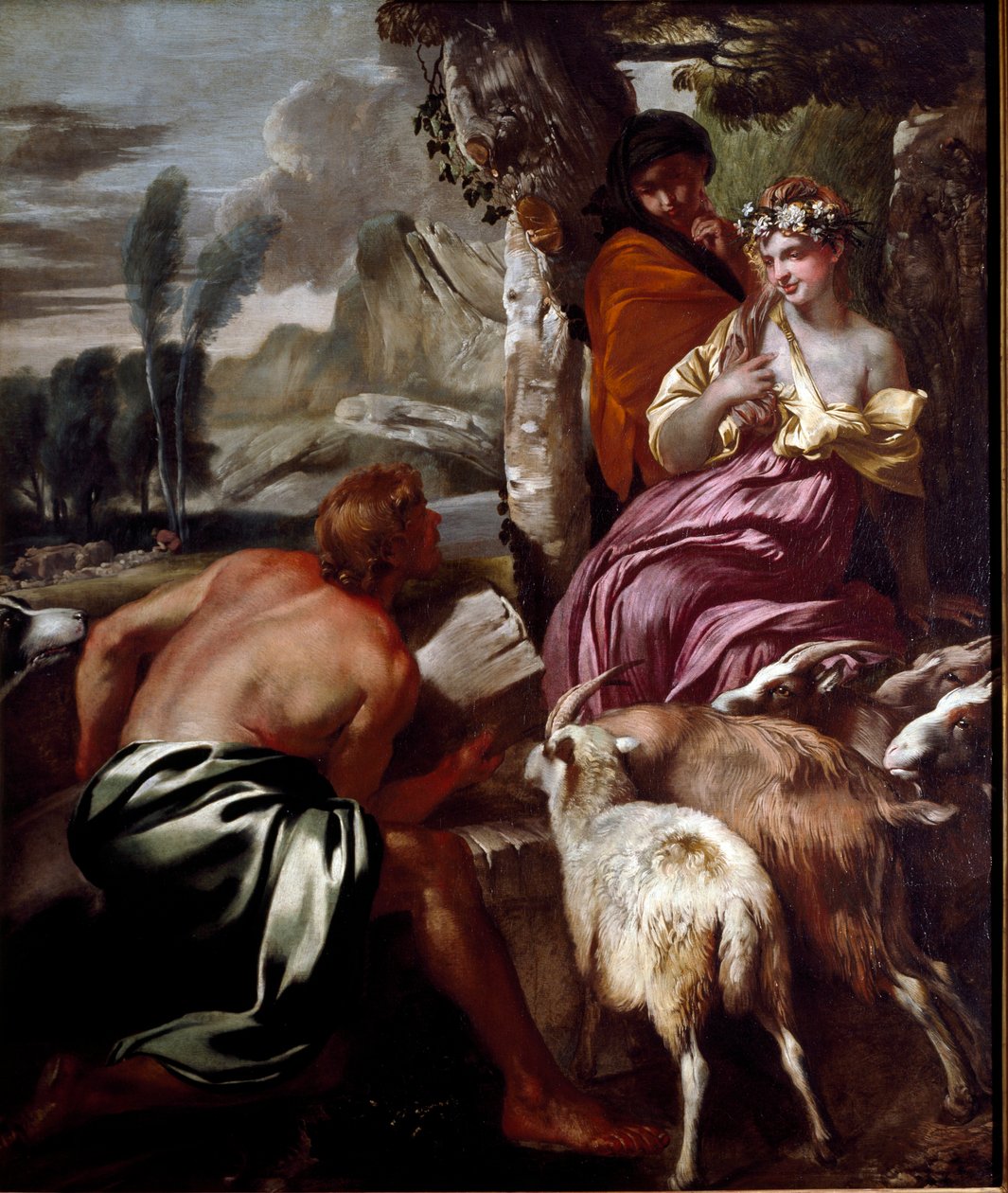 Jakob trifft Rachel am Brunnen von Giovanni Benedetto Castiglione