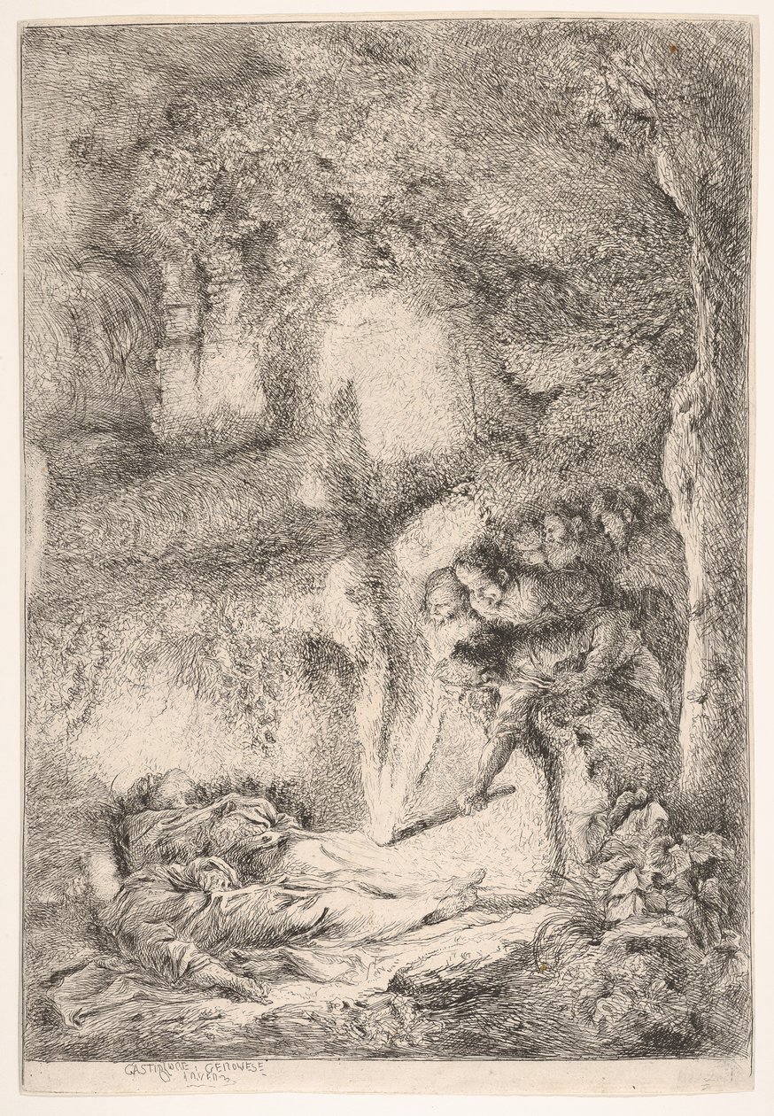 Auffindung der Leichen der Heiligen Peter und Paul von Giovanni Benedetto Castiglione