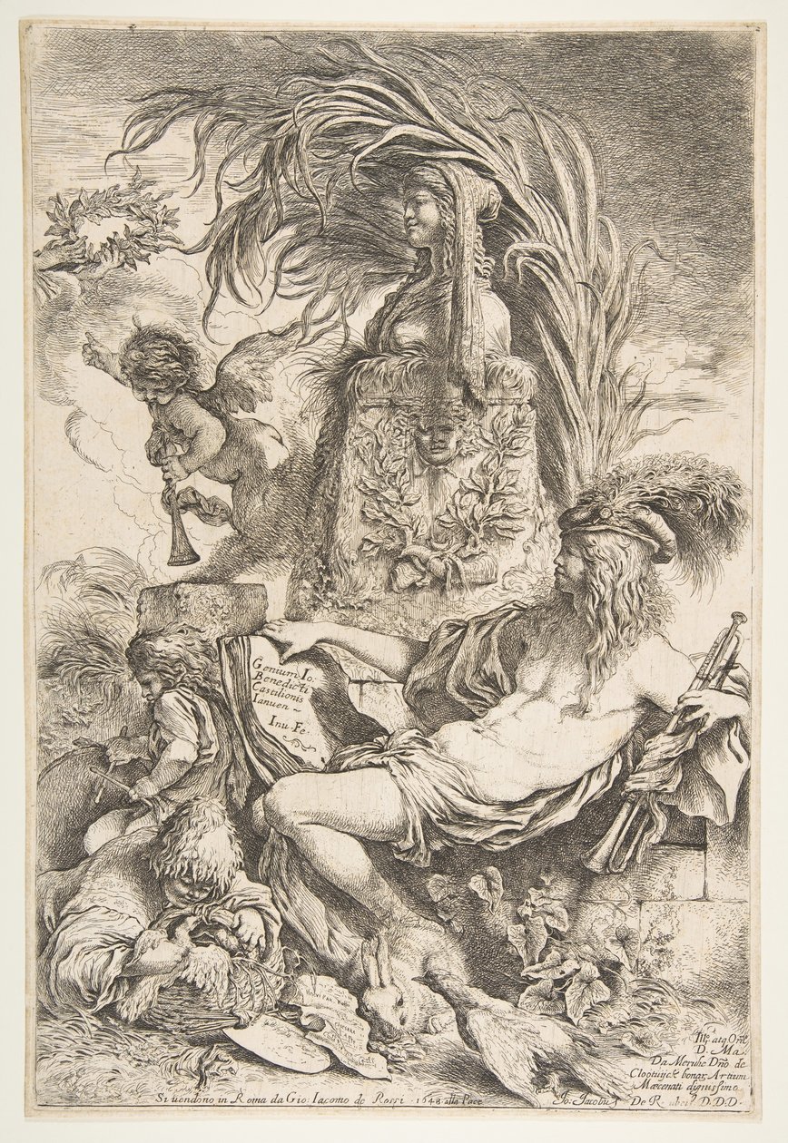 Der Genius von Castiglione, ca. 1645-47, veröffentlicht 1648 von Giovanni Benedetto Castiglione