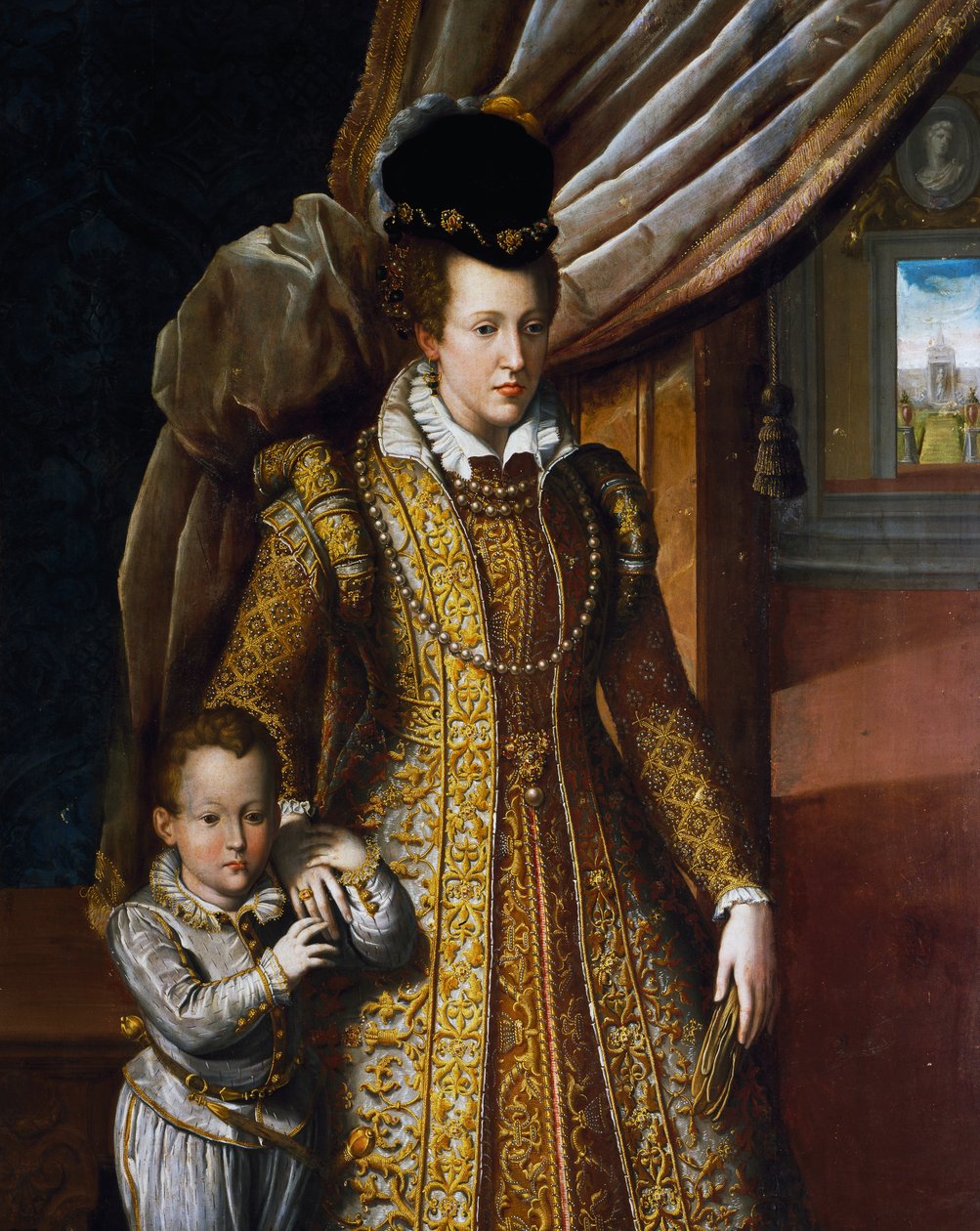 Porträt von Johanna von Österreich, Großherzogin der Toskana, von Giovanni Bizzelli, Gemälde von Giovanni Bizzelli