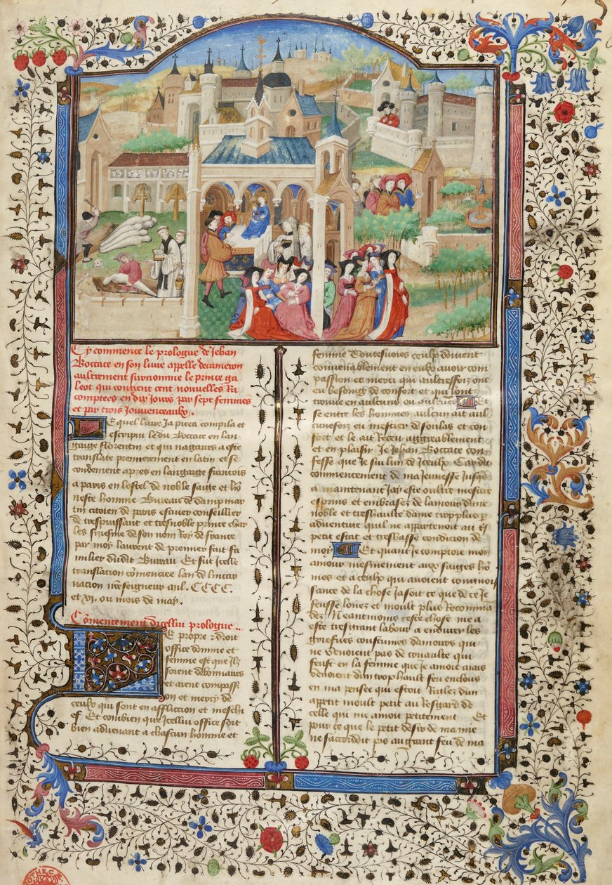 Decameron, Abreise der Erzähler des Decameron aus Florenz von Giovanni Boccaccio