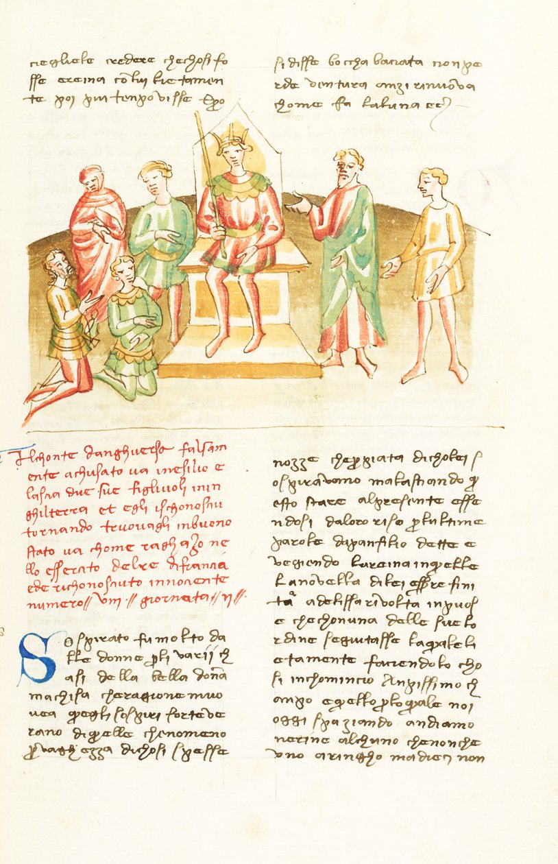 Dekameron, Rache der Königin; Gautier von Anvers vor dem König, Zweiter Tag, Novelle 8 von Giovanni Boccaccio