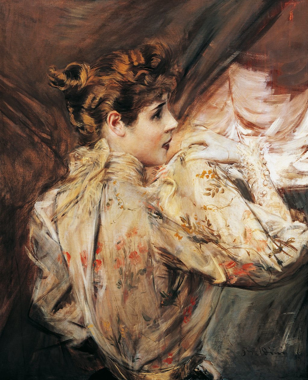 Porträt von Eleonora Duse, italienische Schauspielerin, Gemälde von Giovanni Boldini von Giovanni Boldini