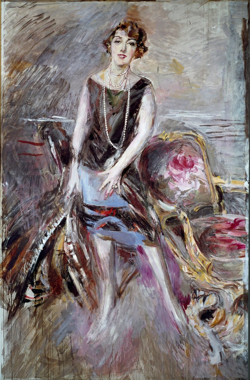 Porträt von Madame Corbitt. Sie ist Daisy in der Mode der verrückten Jahre. von Giovanni Boldini