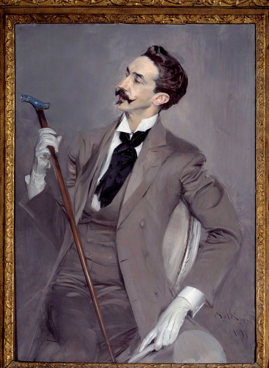 Porträt des Grafen Robert de Montesquiou (1855-1921), französischer Dandy-Schriftsteller. Gemälde von Giovanni Boldini (1842-1931) von Giovanni Boldini