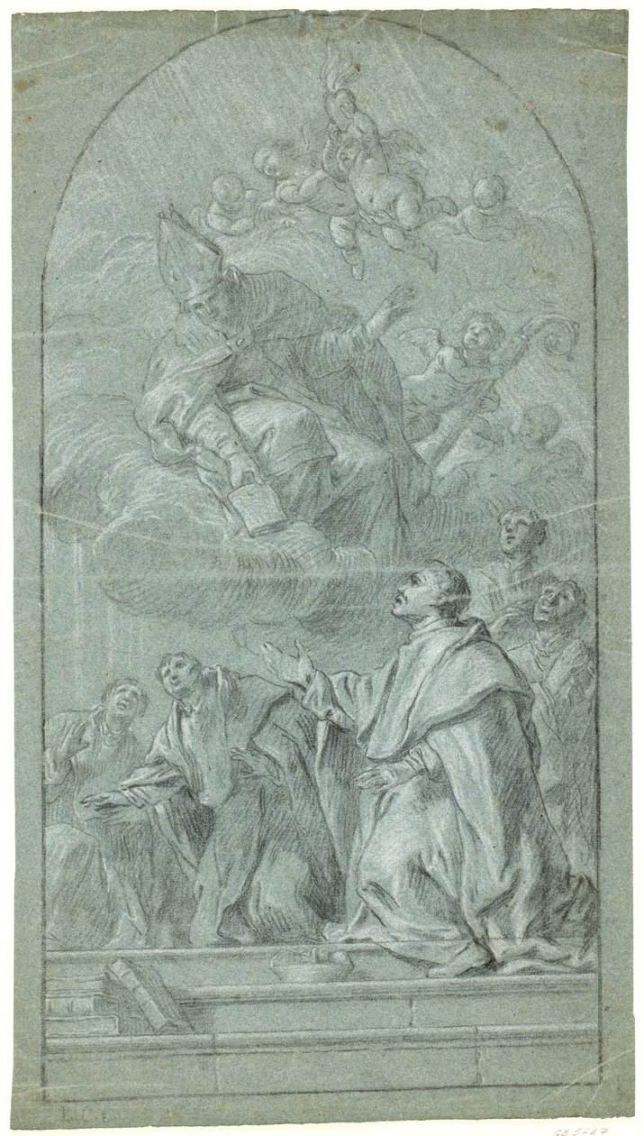 Augustinermönche erhalten die Regel ihres Ordens von St. Augustinus von Giovanni Bonati
