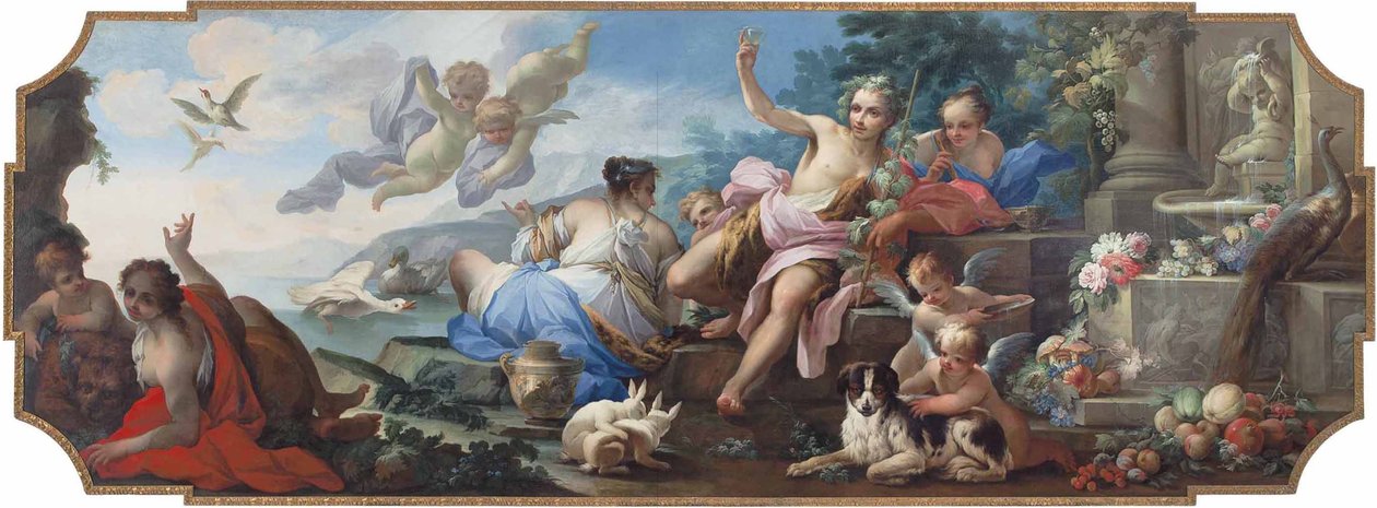 Ariadne auf der Insel Naxos oder eine Allegorie des Herbstes von Giovanni Camillo Sagrestani