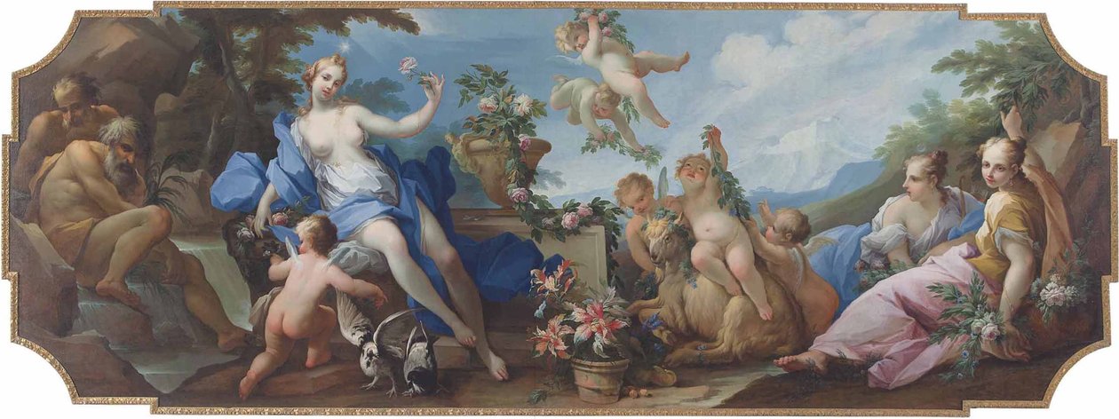 Aurora und Diana, oder eine Allegorie des Frühlings von Giovanni Camillo Sagrestani