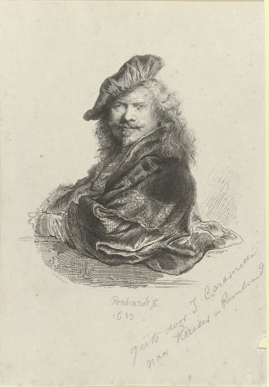 Porträt von Rembrandt Harmensz. van Rijn von Giovanni Caramelli