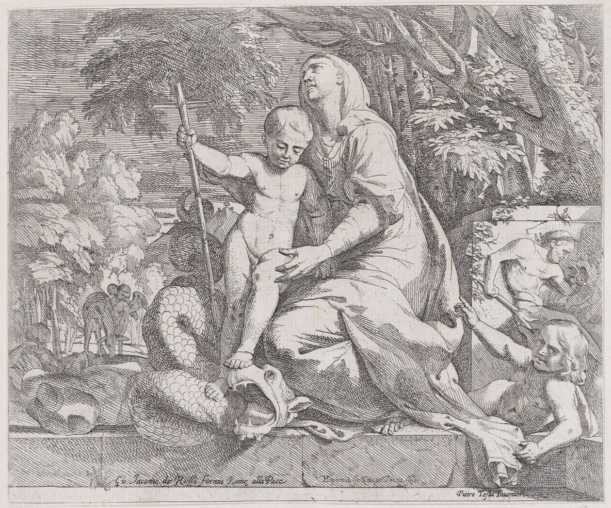 Eine Allegorie der Rast auf der Flucht nach Ägypten von Giovanni Cesare Testa