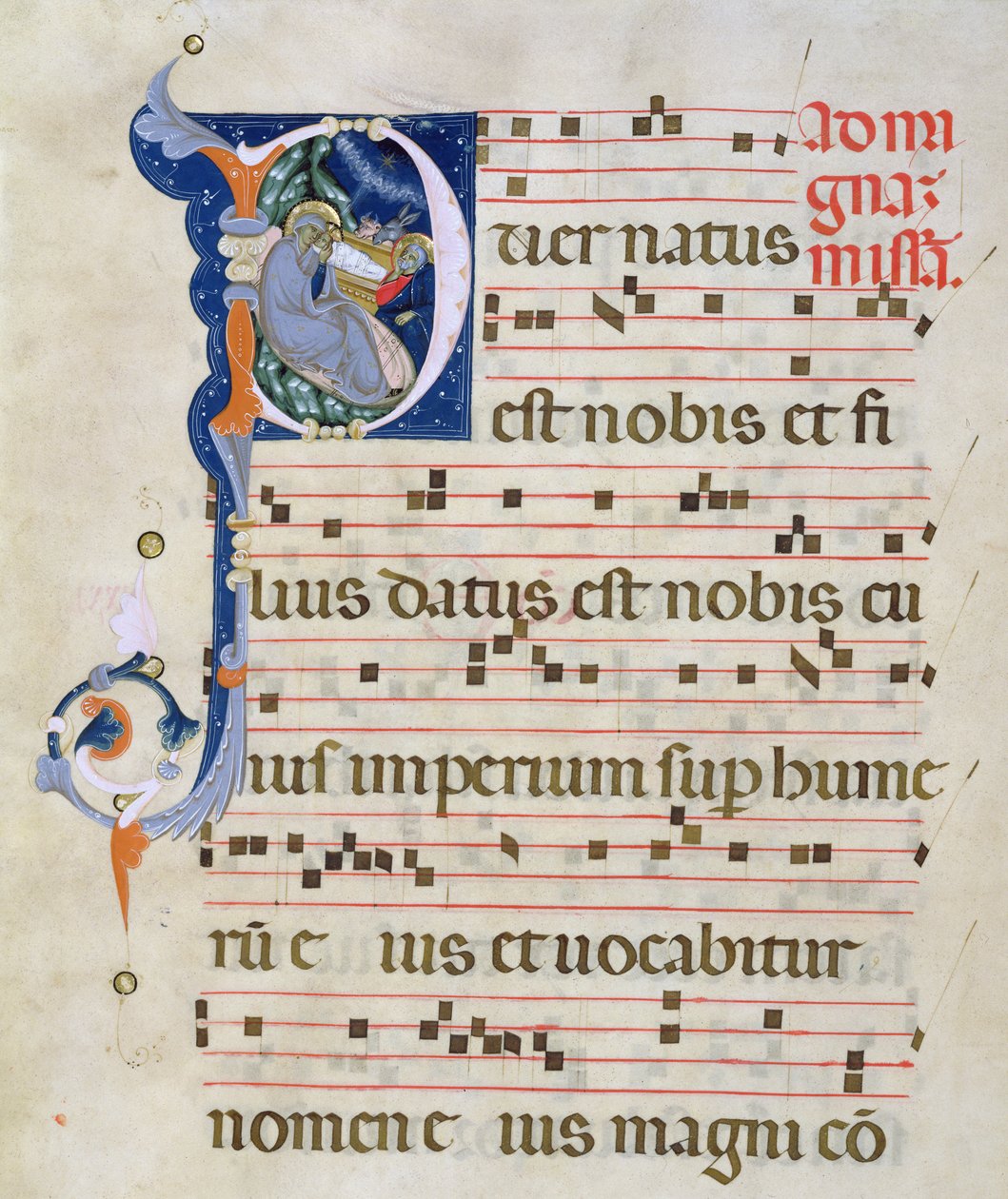 Ms 561 Seite mit historisierter Initiale 